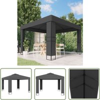 The Living Store Pavillon mit Doppeldach 3 x 3 m Anthrazit - Pavillon - Gartenzelt - Außenbereich - Grillparty - Feier von JINLEFU