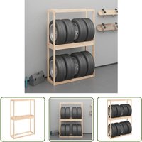 The Living Store Reifenregal 120x40x180 cm Massivholz Kiefer - Kiefernholzkasten - Holzeinlagerungsbox - Reifenaufbewahrung - Werkzeugschrank The Living Store Reifenregal 120x40x180 cm Massivholz Kiefer - Kiefernholzkasten - Holzeinlagerungsbox - Reifenaufbewahrung - Werkzeugschrank von JINLEFU