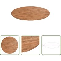 The Living Store Runde Tischplatte Hellbraun Ø60x1,5 cm Behandeltes Eichenholz - Esstisch Platte - Eiche Massiv - Tischplatte Rund - Rustikal The Living Store Runde Tischplatte Hellbraun Ø60x1,5 cm Behandeltes Eichenholz - Esstisch Platte - Eiche Massiv - Tischplatte Rund - Rustikal von JINLEFU