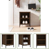 The Living Store Schuhregal Braun Eichen-Optik 38x35x50 cm Holzwerkstoff - Schuhregal - Schuhschrank - Holzwerkstoffmöbel - Eiche Optik - Wohnzimmer von JINLEFU