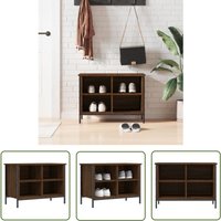 The Living Store Schuhregal Braun Eichen-Optik 69x35x50 cm Holzwerkstoff - Schuhregal - Schuhschrank - Holzwerkstoffmöbel - Wohnzimmer Dekoration The Living Store Schuhregal Braun Eichen-Optik 69x35x50 cm Holzwerkstoff - Schuhregal - Schuhschrank - Holzwerkstoffmöbel - Wohnzimmer Dekoration von JINLEFU
