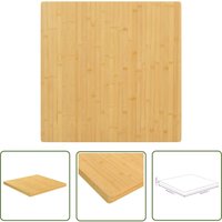 The Living Store Tischplatte 70x70x4 cm Bambus - Bambus Platte - Wohnzimmer Dekoration - Esstischplatte - Kaffeetischplatte - Sideboard Platte von JINLEFU