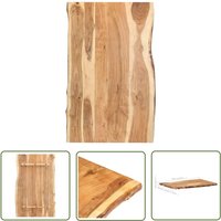 The Living Store Tischplatte Massivholz Akazie 100x(50-60)x3,8 cm - Holztischplatte - Akasie Tischplatte - Massivholzt Tischplatte - Esstisch Platte von JINLEFU