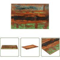 The Living Store Tischplatte Rechteckig 60x90 cm 15-16 mm Altholz Massiv - Holztischplatte - Altholztischplatte - Vintage Tischplatte - Massives Holz von JINLEFU