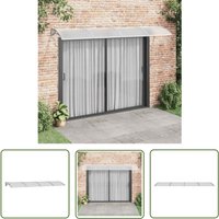 The Living Store Türvordach Grau 350x100 cm Polycarbonat - Türvordach - Markise - Überdachung - Hausüberdachung - Schutzvor Den Elementen von JINLEFU