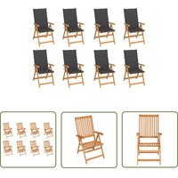 The Living Store Verstellbare Gartenstühle mit Auflagen 8 Stk. Massivholz Teak - Teakholzmöbel - Gartenstühle - Esszimmerstühle - Outdoor Möbel The Living Store Verstellbare Gartenstühle mit Auflagen 8 Stk. Massivholz Teak - Teakholzmöbel - Gartenstühle - Esszimmerstühle - Outdoor Möbel von JINLEFU