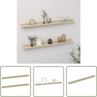 The Living Store Wandregale 2 Stk. Sonoma-Eiche 100x9x3 cm - Wandregal - Regal - Möbel - Wohnzimmerdeko - Dekoration The Living Store Wandregale 2 Stk. Sonoma-Eiche 100x9x3 cm - Wandregal - Regal - Möbel - Wohnzimmerdeko - Dekoration von JINLEFU