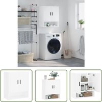 The Living Store Wandschrank Weiß 60x31x70 cm Holzwerkstoff - Wandschrank - Weißer Schrank - Regal - Aufbewahrungsraum - Wohnzimmermöbel The Living Store Wandschrank Weiß 60x31x70 cm Holzwerkstoff - Wandschrank - Weißer Schrank - Regal - Aufbewahrungsraum - Wohnzimmermöbel von JINLEFU