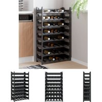 Jinlefu - The Living Store Weinregal für 48 Flaschen pp Stapelbar - Weinregale - Anthrazit von JINLEFU