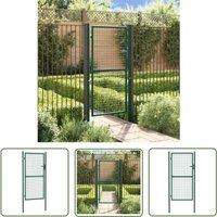 The Living Store Zauntor Stahl 100x175 cm Grün - Gartentor - Zaun - Stahltür - Metalltor - Abschließbares Tor The Living Store Zauntor Stahl 100x175 cm Grün - Gartentor - Zaun - Stahltür - Metalltor - Abschließbares Tor von JINLEFU