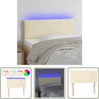 The Living Store led Kopfteil Creme 100x5x78/88 cm Kunstleder - LED-Kopfteil - Bett-Kopfteil - Kopfteil - Cremefarbenes Kopfteil - Kunstleder Kopfteil The Living Store led Kopfteil Creme 100x5x78/88 cm Kunstleder - LED-Kopfteil - Bett-Kopfteil - Kopfteil - Cremefarbenes Kopfteil - Kunstleder Kopfteil von JINLEFU