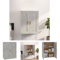 Maisonchic - Wandschrank,Wandhängeschrank,Badschrank,Küchenschrank Betongrau 69,5x32,5x90 cm Holzwerkstoff VMIEB12066 von MAISONCHIC