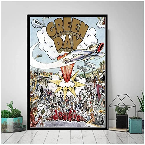 JINLIMAO Poster Kunstdrucke 60 * 80CM Senza Cornice Popolare Green Day Rock Bands Moderna Poster Decorazione Soggiorno Camera da letto Pittura von JINLIMAO