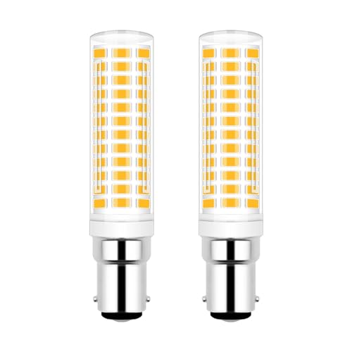 JINLONTA B15D LED Lampen 6W Hohe Helligkeit Ersetzt 60W Halogen Warmweiß 3000K Glühbirnen Nicht Dimmbar Energiesparlampe B15D Leuchtmittel für Heimbeleuchtung, 2er-Pack von JINLONTA