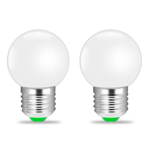 JINLONTA E27 LED Warmweiss G45 Glühbirne Kleinen Golf Kugel 3W Ersatz 25W Halogenlampe AC 230V 3000K für Bädern Wohnzimmer Klein Edison Schreibtischlampe, 2er-Pack von JINLONTA