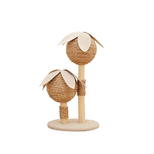 Cat Tree Cat Tower Cat Kratzplatte vertikales Holz Kratzer nach Katzenkratzkugel lässt Keine Trümmer Katzenbaumkatze Katze Baum innernklettern (Farbe: Giallo) Beauty Comes von JINMUXUAN