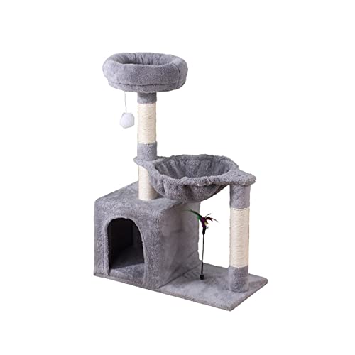 Katze Kletterbaum graue Katzenkletterrahmen mehrschichtige Katzenkratzer Katze Kratzer nach Katzen Nest Springplattform Tree EIN Katzenspielzeug liefert Katzenbaum Vision Beauty Comes von JINMUXUAN