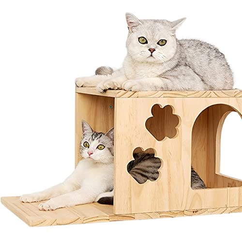 Katzenbaum für große Katzen -Katzenwand -Wandmontage Kletterrahmen Katzen Soli Tree Cat Sprungplattform Wand DIY Möbel für Haustiere Kätzchen Trampolin Verschiedene Größe Katze Vision Beauty Comes von JINMUXUAN