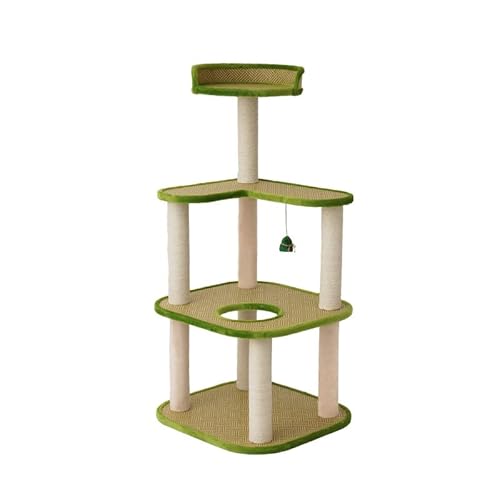 Katzenbaumkatze Kletterrahmen Einteilige Sommerkühlung Katzenbaum-Sprungplattform Großer Katzenrahmen Vier Jahreszeiten Universal Cat Toy Cat Cat Climbing Tree (Farbe: Gold) Vision Beauty Comes von JINMUXUAN