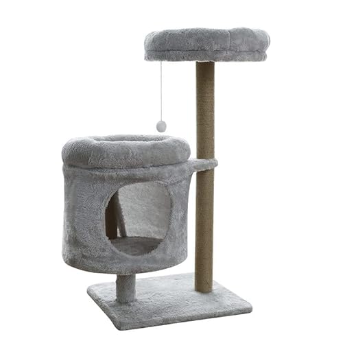 Katzenbaumkatzenturm kleine Plüschkatze Rahmen bequemer Katzenstrauder -Katze Sprungplattform Katze Kratzer nach multifunktionaler Katzenkletterrahmen Katzenbaum Katze Katze Innenklettern (Farbe: von JINMUXUAN