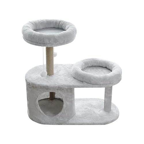 Katzenbaumkatzenturm kleine Plüschkatze Rahmen bequemer Katzenstrauder -Katze Sprungplattform Katze Kratzer nach multifunktionaler Katzenkletterrahmen Katzenbaum Katze Katze Innenklettern (Farbe: von JINMUXUAN