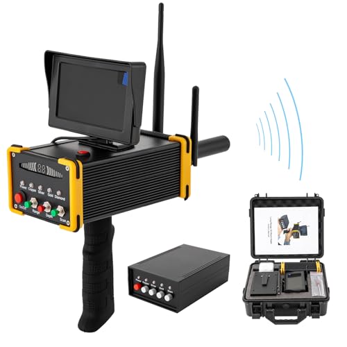 JINPRDAMZ Metalldetektor Profi, Handheld Metalldetektor Set mit LED Anzeige, Metallsuchgerät Detektor für Gold Silber Kupfer Edelsteine Diamond, Golddetektor, Detektionstiefe 16M, Suchbereich 99M von JINPRDAMZ