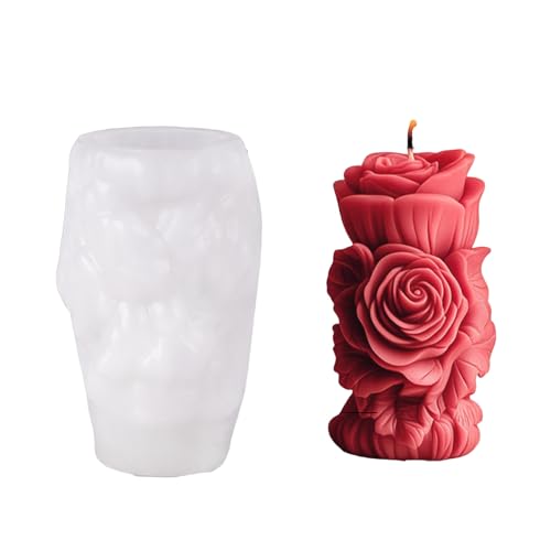 Embossed Rose Flower Cylinder Silicone Molds For Epoxy Resin Handmade Soap Making Gypsum Decoration Resin Mold Embossed Rose Flower Cylinder Silicone Molds For Epoxy Resin Handmade Soap Making Gypsum Decoration Resin Mold von JINQIGG