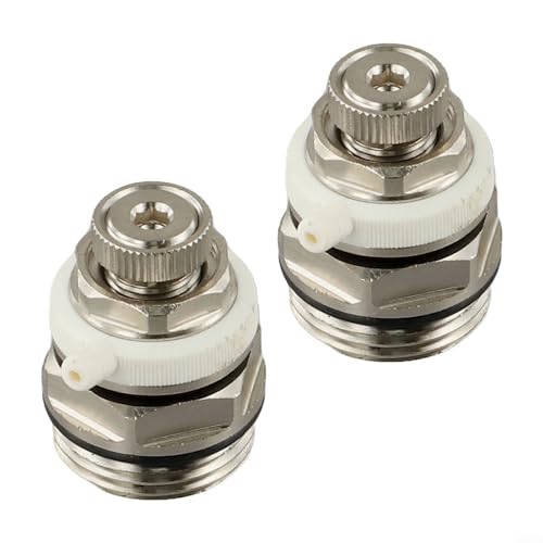 2 Stück Messing Automatisches Entlüftungsventil 3/4 Zoll Heizkörperventil mit Quellscheibe Leckschutz und Abschaltkappe für Kessel und Heizungsanlagen von JINSBON