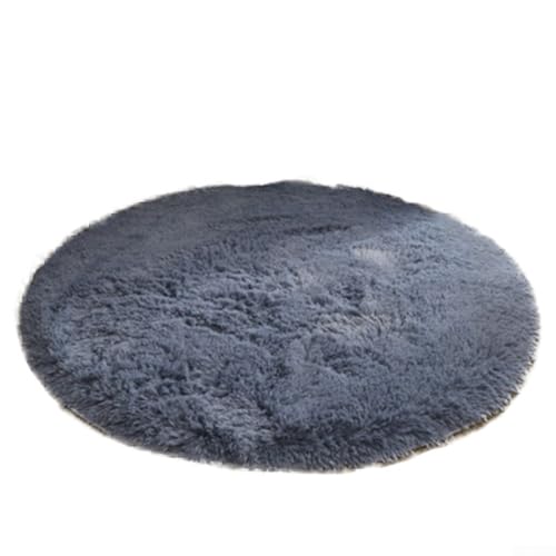 Anti-Rutsch-Teppich, groß, zottelig, superweich, für Wohnzimmer, Schlafzimmer, 100 x 100 cm, Silbergrau Anti-Rutsch-Teppich, groß, zottelig, superweich, für Wohnzimmer, Schlafzimmer, 100 x 100 cm, Silbergrau von JINSBON