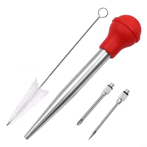 BBQ Marinade Injector for Perfectly Seasoned Meats Stainless Steel Turkey Baster for Deep Flavor Penetration (A) von JINSBON