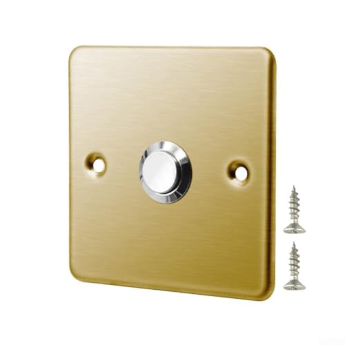 Blanko-Türklingel-Panel aus Edelstahl, schlankes und modernes Design, schneller und einfacher Zugang zur Türklingel (Gold) von JINSBON