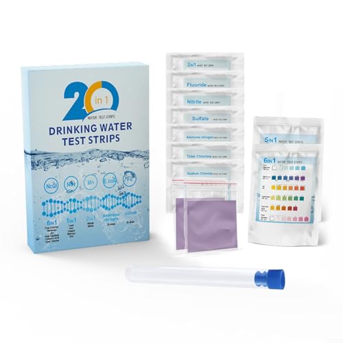 Detect Heavy Metals, Fluorid and More, 20 in 1 Drinking Water Testing Kit von JINSBON