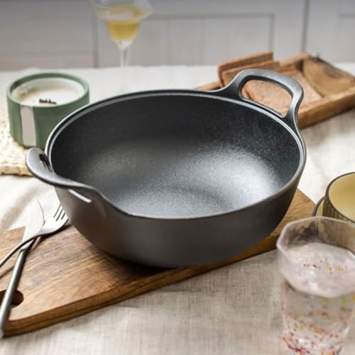 Doppelohr-Schmortopf, Suppentopf, kleine Haushalts-Bratpfanne, Gusseisen-Doppelgriff-Kochtopf, für alle Ihre Kochbedürfnisse, mit mehreren Sets optional (30 cm Topf) von JINSBON
