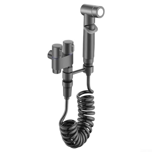 Easy Connect, Wasserdruckeinstellung, Hand-Bidet-Sprüh-Set für Toilette (grau) von JINSBON