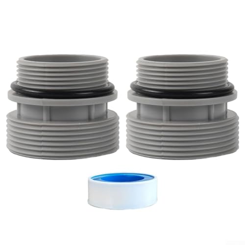 Easy Pool Upgrades 40 mm auf 1 1/2 Adapter-Set für effiziente Filteranschlüsse (2 Stück) von JINSBON