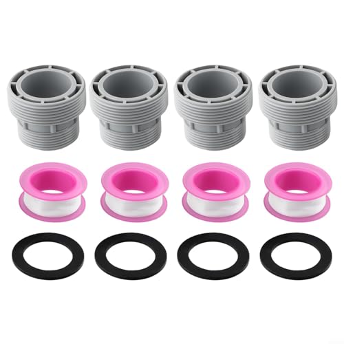 Easy Pool Upgrades 40 mm auf 1 1/2 Adapter-Set für effiziente Filteranschlüsse (4 Stück) von JINSBON