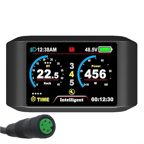 Ebike LCD Display Steuereinheit Ersatz, 750C Ebike LCD Display Radfahren Computer, für Bafang Motors EBIKE Instrument, mit Batteriekapazität und mehreren Funktionen von JINSBON