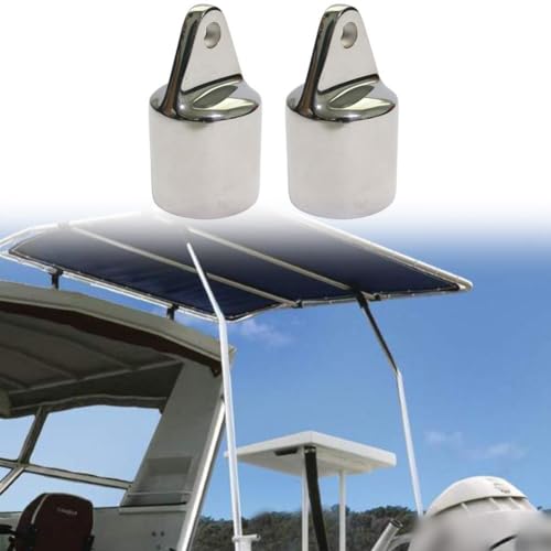 Edelstahl 316 Schiff Yacht Marine Markise Hardware Zubehör Top Cap, Dreieckige Schiebekappe, für Yacht Schiffsrohr, mit 4 Größen Optionen (32 mm) von JINSBON