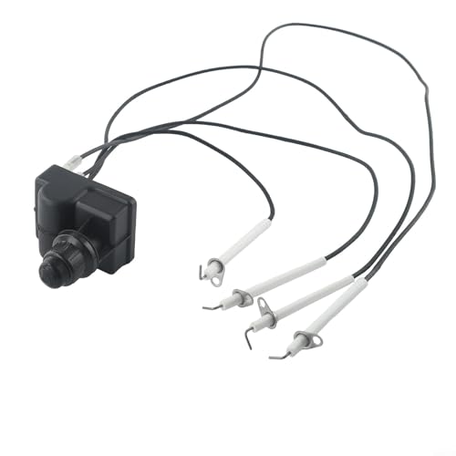Elektronisches Zündgerät-Ersatz-Set für 71,1 cm Grillplatte mit 4 Ausgängen und Keramik für Zündstifte von JINSBON