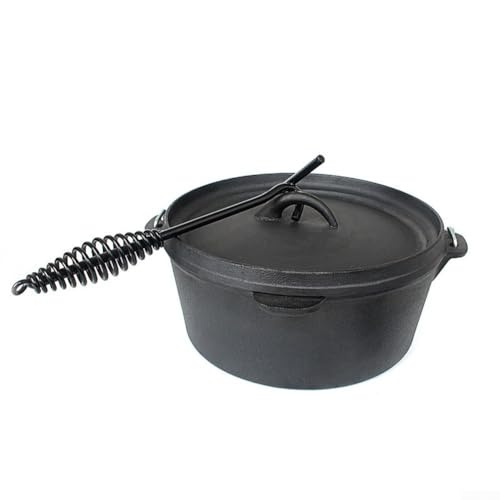 Essential Cookware for Outdoor Lovers Gusstopf Dutch Oven Gusseisen Topf (ohne Topfbeutel) von JINSBON