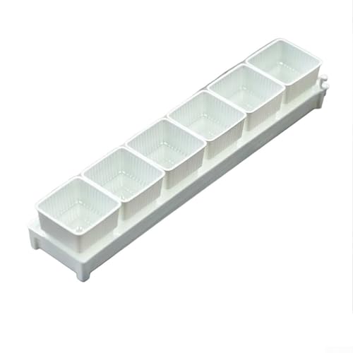 Fensterbank Atmungsaktives Blumentopf Set mit Drainageschale geeignet für den Anbau von kleinem Gemüse und Kräutern, aus Kunststoff mit Wetterbeständigkeit (6cm) von JINSBON