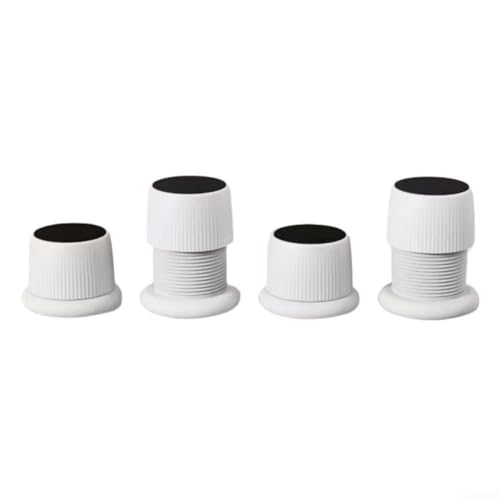 Fußpolster für Kaffeemaschine, verstellbar, Möbel, Sofa, Tisch, Erhöhungen, 4 Stück (weiß) von JINSBON