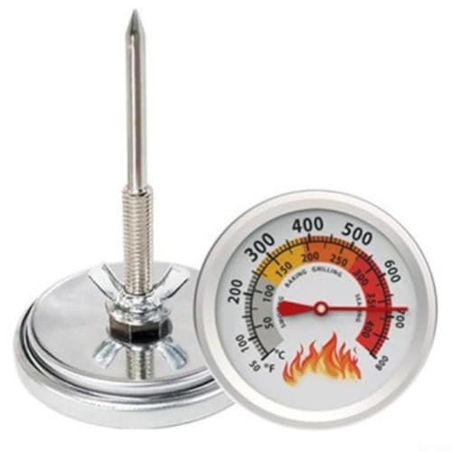 Holzkohlegrill-Thermometer-Ersatz, mit großem Zifferblatt für Grillfleisch-Temperaturüberwachung, Dual Celsius Fahrenheit Skala (weiß) von JINSBON