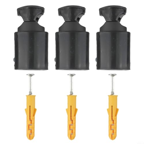 JINSBON Ersatz Handtuchhalter Heizkörperhalterung Heizung Wand Feste Halterung 3er Set für sichere Heizkörperinstallation (Schwarz) von JINSBON