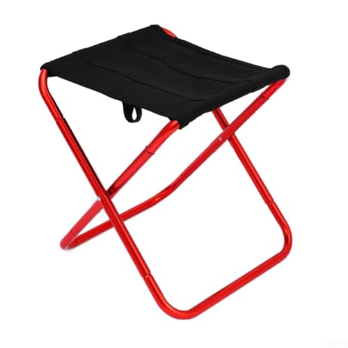 JINSBON Klappbarer Outdoor-Stuhl, leicht und platzsparend für Camping und Angeln (rot) von JINSBON