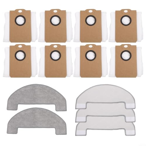 Komplettes Zubehör-Set für Monsga MS1 MAX Staubsauger, 5 Wischmopp-Pads und 8 Staubbeutel von JINSBON