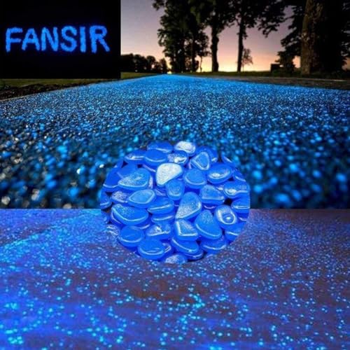 Langlebige Leuchtsteine für Wege, Blumenbeete, Aquarien, 50 Stück (blau) von JINSBON