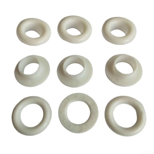 Ösenverschluss aus Kunststoff, verstellbar, innen 15 mm, außen, 28 mm, Schwarz/Weiß, mehrere Mengen zur Auswahl (100 Stück weiß) von JINSBON