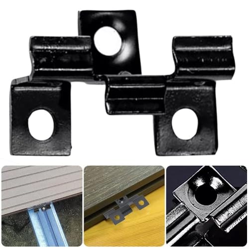 Professionelle Terrassendielen-Clips, 100 Edelstahl-Befestigungen für sicheren Gebrauch (9 mm) von JINSBON