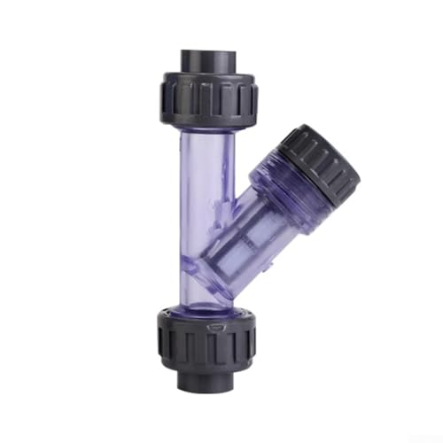 Rohrwinkelverbinder, I.D 20 ~ 63 mm, transparenter PVC-Y-Filter, Aquarium-Bewässerungsfilter (Innendurchmesser 63 mm) von JINSBON